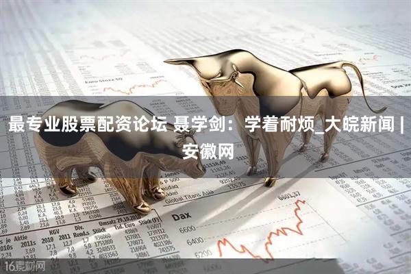 最专业股票配资论坛 聂学剑：学着耐烦_大皖新闻 | 安徽网